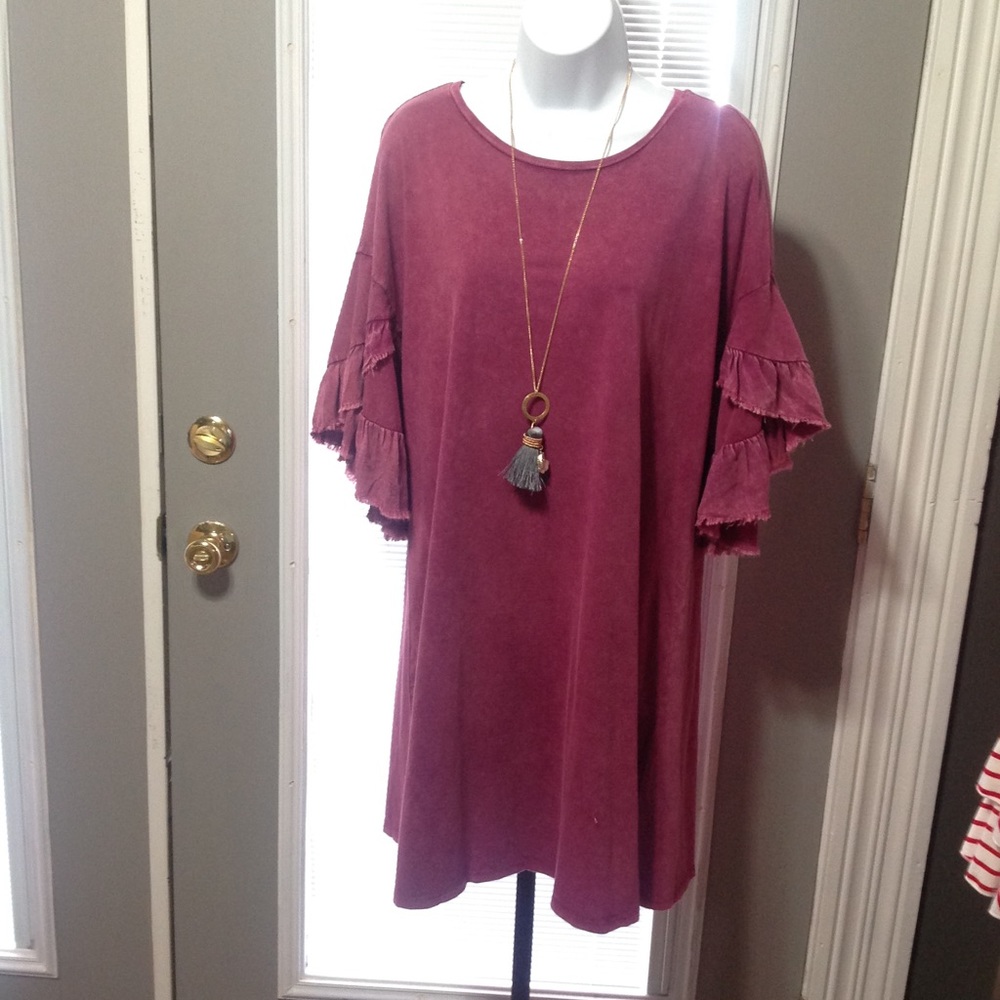 Umgee Mineral washed loose fit dress/tunic NWT!